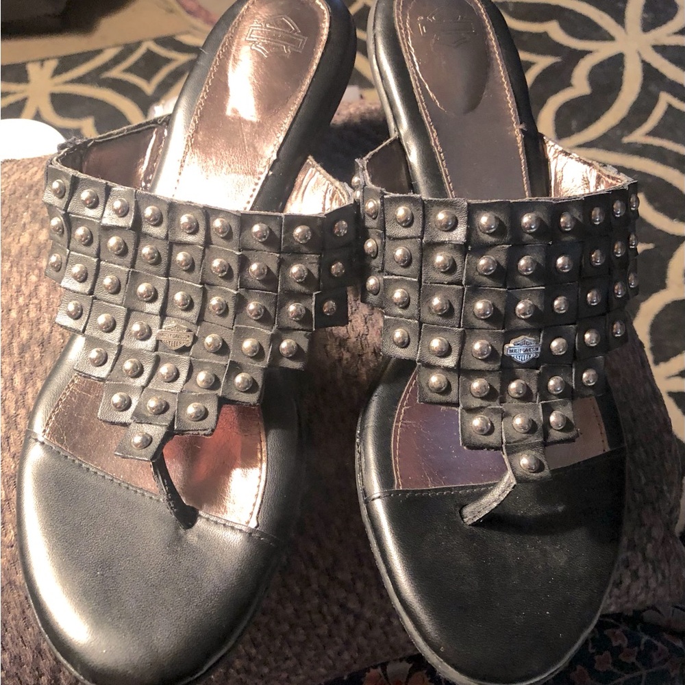Harley Davidson studded slides/sandals size 11 in new condition with tags
